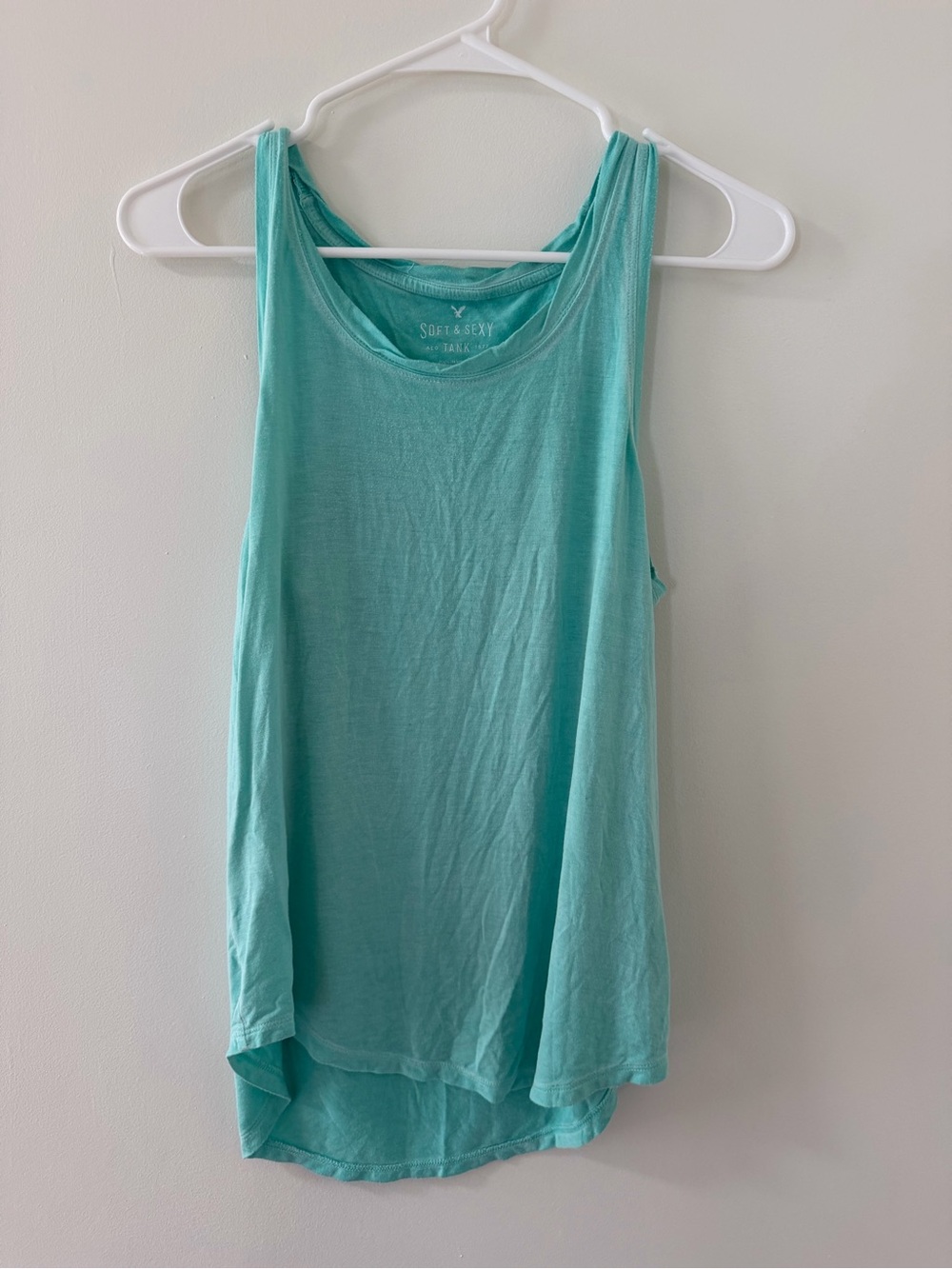 American Eagle Outfitters Aqua Racerback Tank